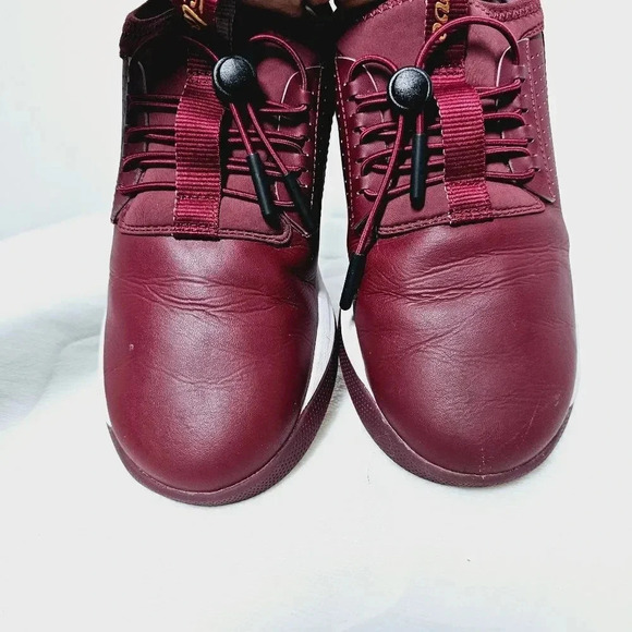 CLOVE burgundy slip on leather comfort sneakers 6 - Picture 6 of 14